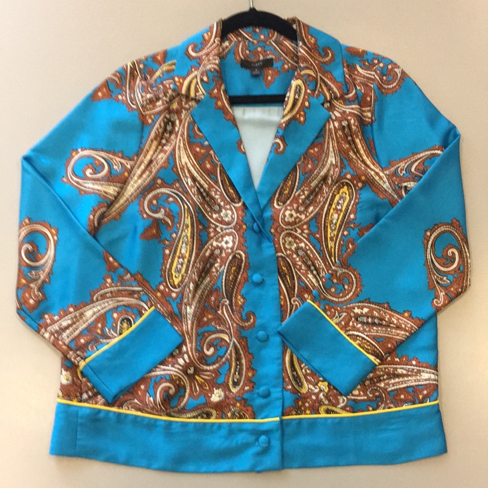 J. Crew Top with deep lapel and button front - Picture 4 of 9